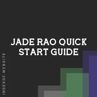 Jade Rao Quick Start Guide | Indexof