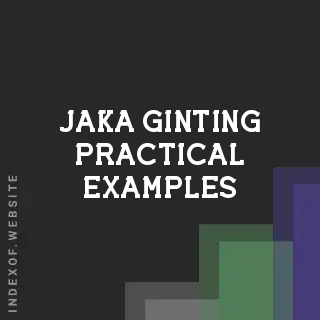 Jaka Ginting Practical Examples | Indexof