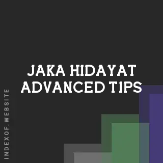 Jaka Hidayat Advanced Tips | Indexof