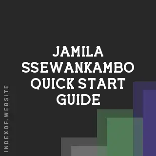 Jamila Ssewankambo Quick Start Guide | Indexof