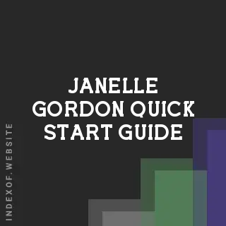 Janelle Gordon Quick Start Guide | Indexof