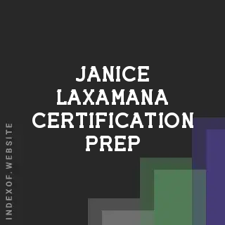 Janice Laxamana Certification Prep | Indexof