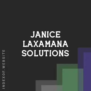 Janice Laxamana Solutions | Indexof