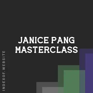 Janice Pang Masterclass | Indexof