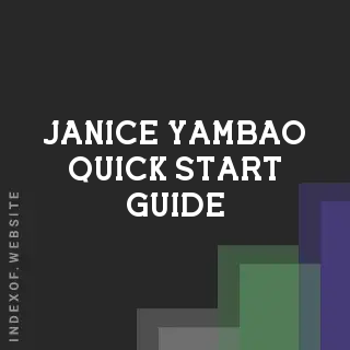 Janice Yambao Quick Start Guide | Indexof