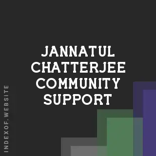 Jannatul Chatterjee Community Support | Indexof