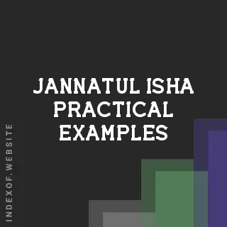 Jannatul Isha Practical Examples | Indexof