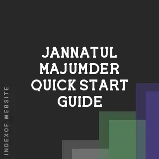 Jannatul Majumder Quick Start Guide | Indexof