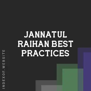 Jannatul Raihan Best Practices | Indexof