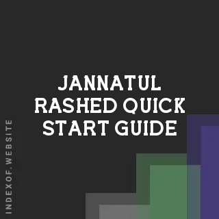 Jannatul Rashed Quick Start Guide | Indexof