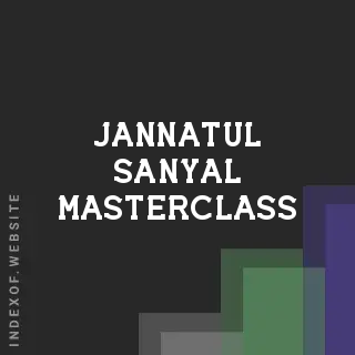 Jannatul Sanyal Masterclass | Indexof