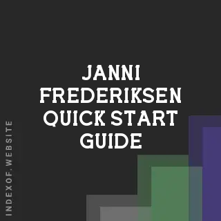 Janni Frederiksen Quick Start Guide | Indexof