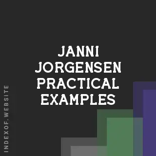 Janni Jorgensen Practical Examples | Indexof