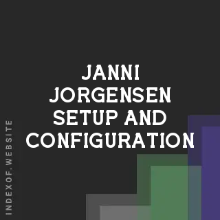 Janni Jorgensen Setup and Configuration | Indexof