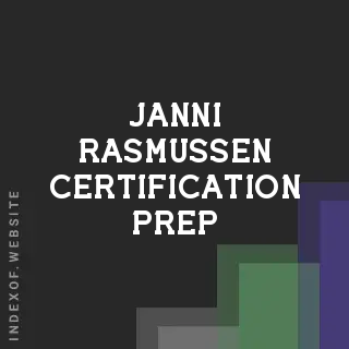 Janni Rasmussen Certification Prep | Indexof