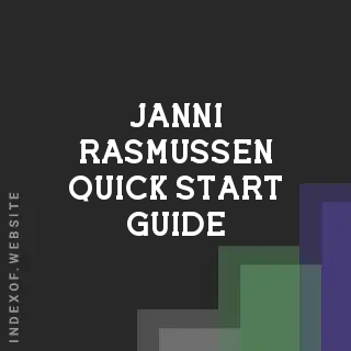 Janni Rasmussen Quick Start Guide | Indexof