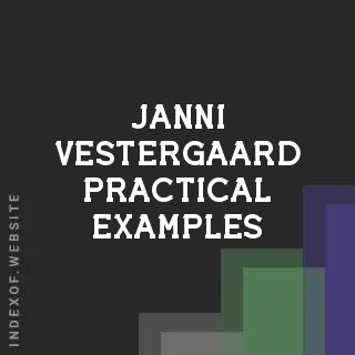 Janni Vestergaard Practical Examples | Indexof