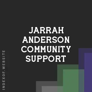 Jarrah Anderson Community Support | Indexof