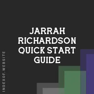 Jarrah Richardson Quick Start Guide | Indexof