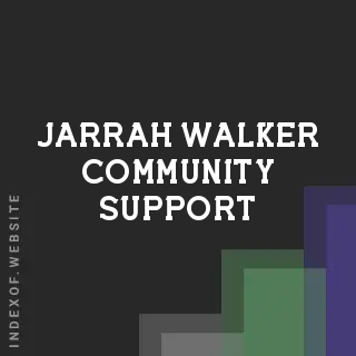 Jarrah Walker Community Support | Indexof