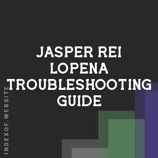 Jasper Rei Lopena Troubleshooting Guide | Indexof