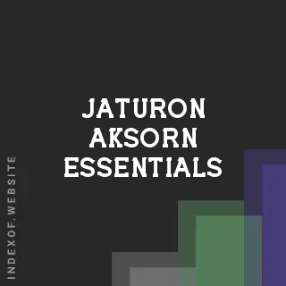 Jaturon Aksorn Essentials | Indexof