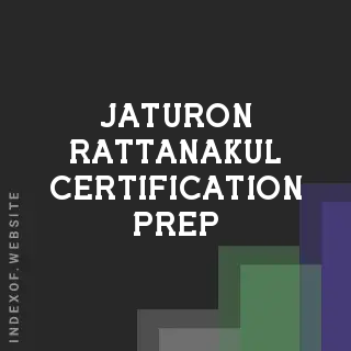 Jaturon Rattanakul Certification Prep | Indexof