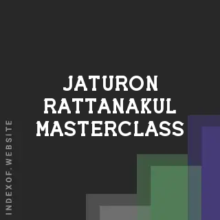 Jaturon Rattanakul Masterclass | Indexof