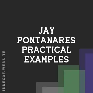 Jay Pontanares Practical Examples | Indexof