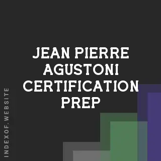 Jean-Pierre Agustoni Certification Prep | Indexof