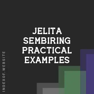 Jelita Sembiring Practical Examples | Indexof