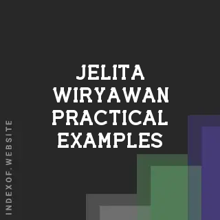 Jelita Wiryawan Practical Examples | Indexof