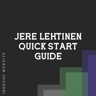 Jere Lehtinen Quick Start Guide | Indexof