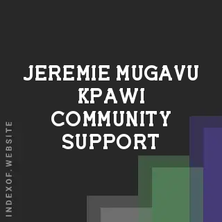 Jeremie Mugavu Kpawi Community Support | Indexof