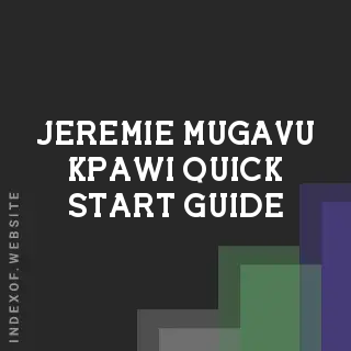 Jeremie Mugavu Kpawi Quick Start Guide | Indexof