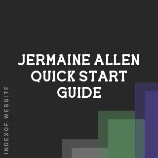 Jermaine Allen Quick Start Guide | Indexof