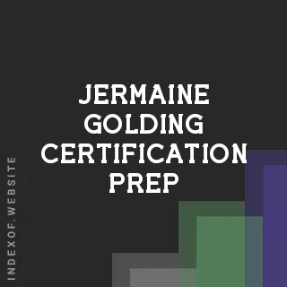 Jermaine Golding Certification Prep | Indexof