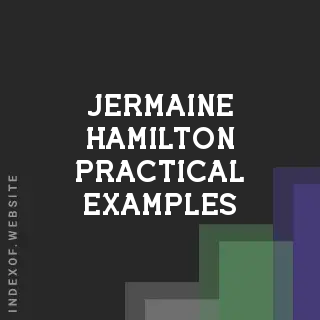 Jermaine Hamilton Practical Examples | Indexof