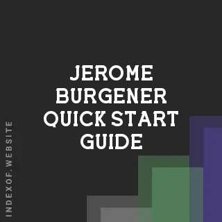 Jerome Burgener Quick Start Guide | Indexof
