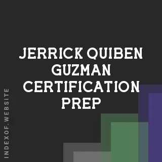 Jerrick Quiben Guzman Certification Prep | Indexof