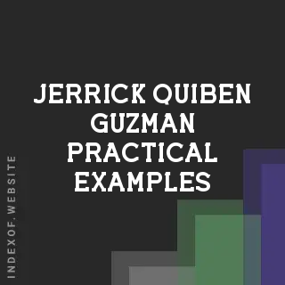 Jerrick Quiben Guzman Practical Examples | Indexof