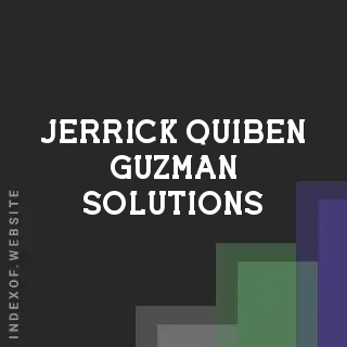 Jerrick Quiben Guzman Solutions | Indexof