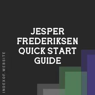 Jesper Frederiksen Quick Start Guide | Indexof