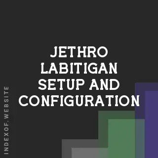 Jethro Labitigan Setup and Configuration | Indexof