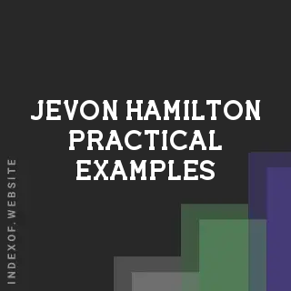 Jevon Hamilton Practical Examples | Indexof