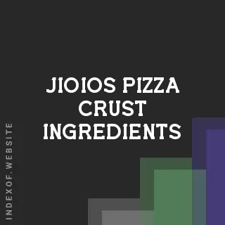 Jioio's Pizza Crust Ingredients: Secret to the Sweet Pastry Crust