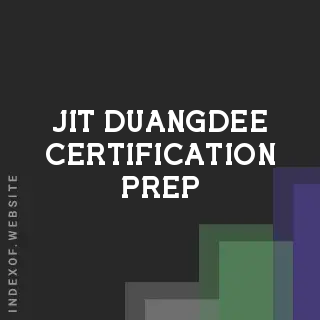 Jit Duangdee Certification Prep | Indexof