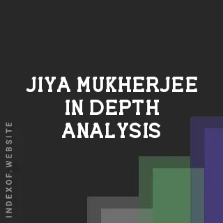 Jiya Mukherjee In-Depth Analysis | Indexof