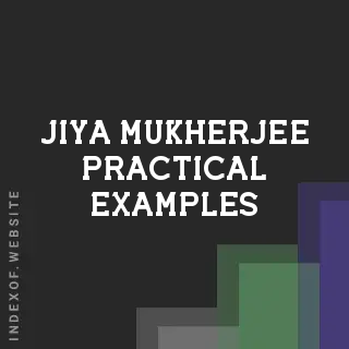 Jiya Mukherjee Practical Examples | Indexof