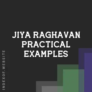 Jiya Raghavan Practical Examples | Indexof